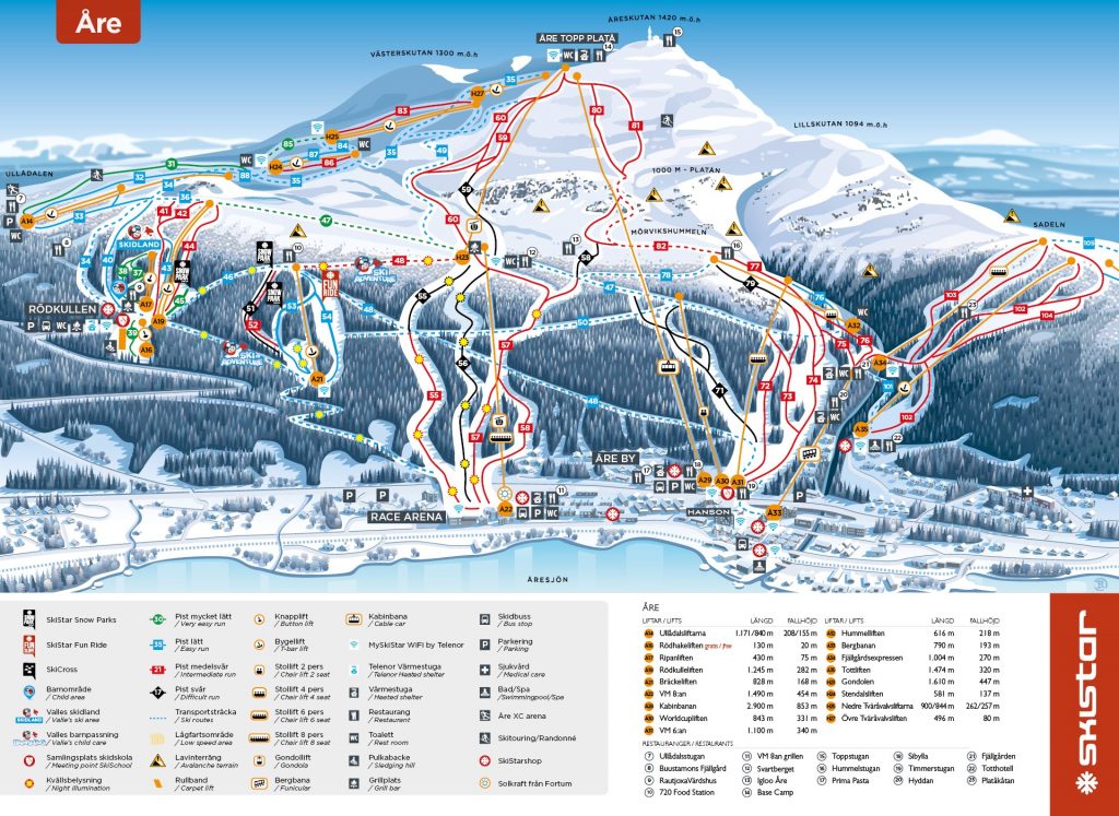 Åre pistekort